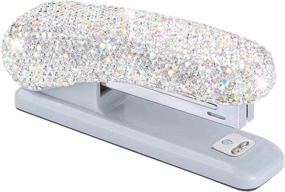 Cosensi - Handgemaakte Stralende Bling Nietmachine voor Kantoor, School en Thuis - Luxe Afwerking - Stijlvol Design - Glanzend AB-kleurig - Duurzaam en Functioneel