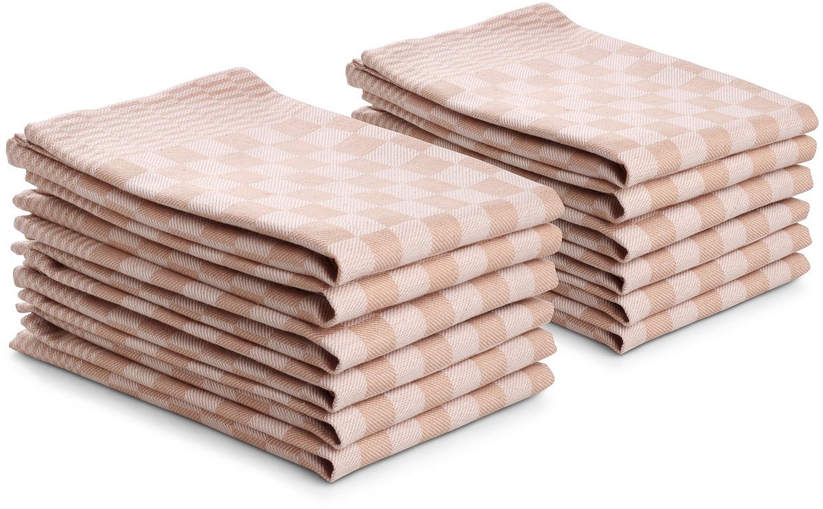 Stunq® Set van 12 Katoenen Theedoeken - 50x70cm,