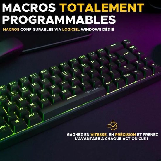 Gaming Keyboard The G-Lab KEYZ TITAN Black AZERTY | bol