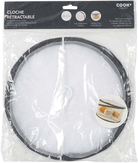 Home Deco Factory Opvouwbare Foodcover - Rond - D30cm - Vliegenkap en Voedselbescherming — afbeelding 2