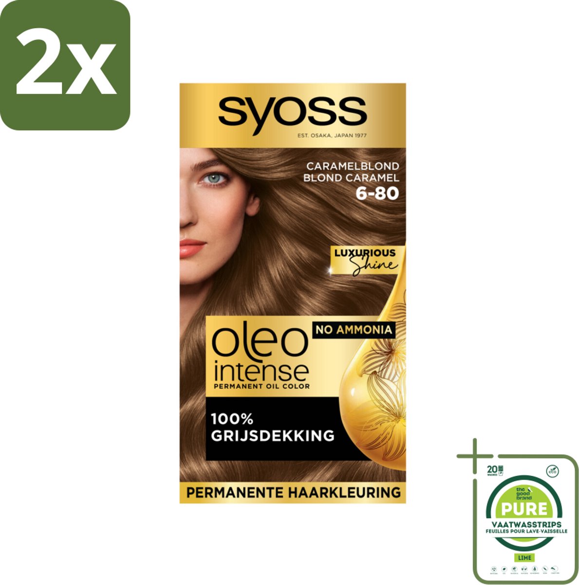 Syoss Oleo Intense - Haarverf - 6-80 - Caramelblond - 115ml x 2