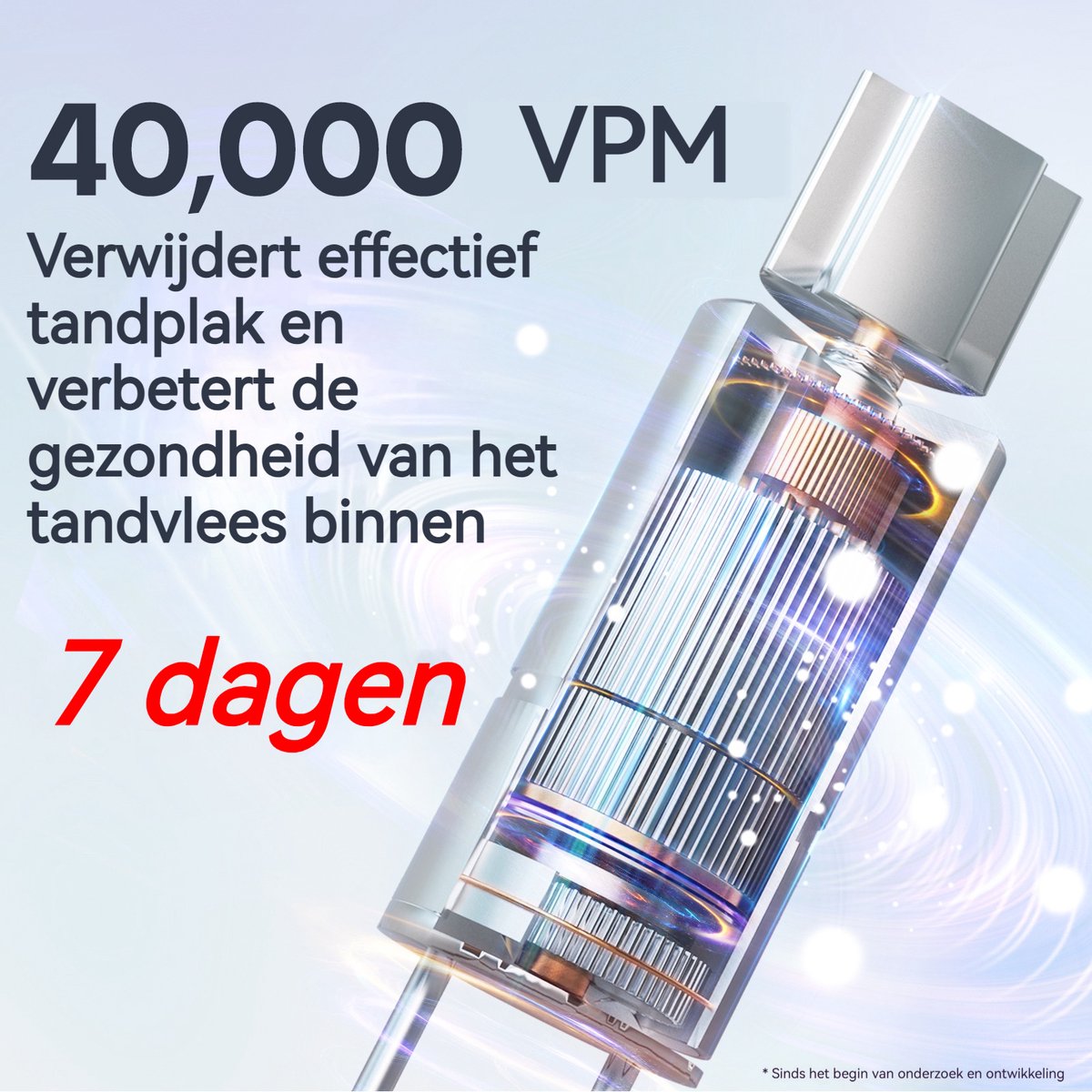 MAKURAZ Elektrische Tandenborstel met 8 Opzetborstels - Roze - afbeelding 3