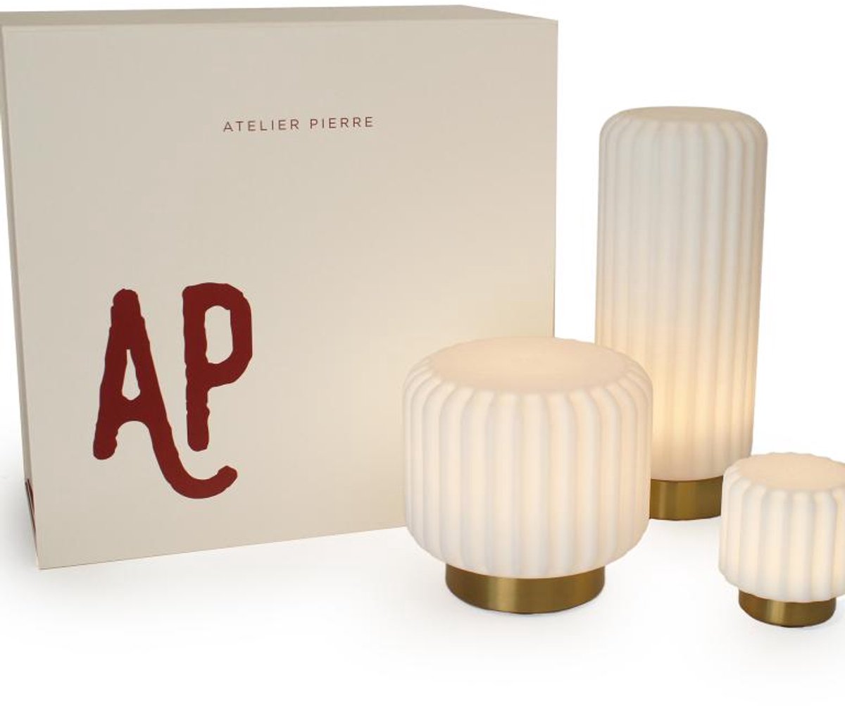 Atelier Pierre - Dentelles luxe giftbox - gold - 3 lampen - draadloos