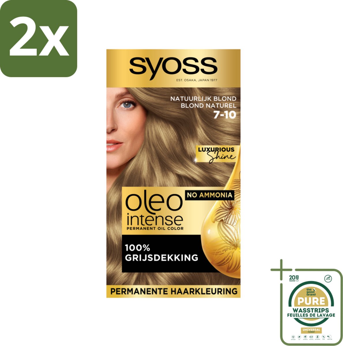 Syoss Oleo Intense - Haarverf - 7-10 - Natuurlijk Blond - 115ml x 2