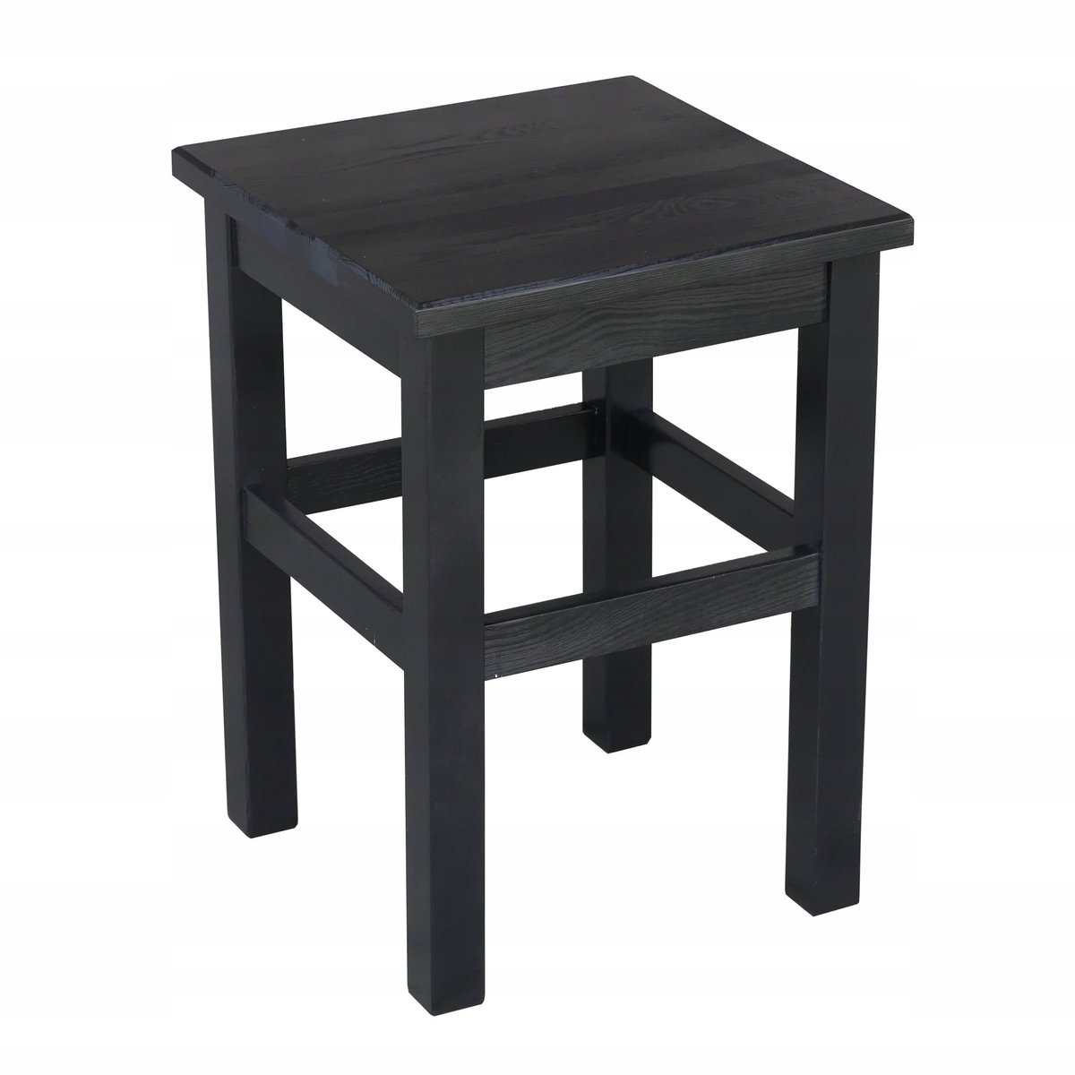 Moderne zwarte houten keukenstoel - 45 cm hoog