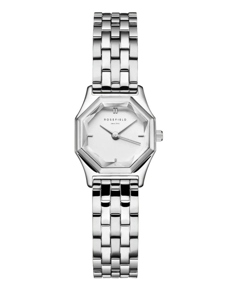 Rosefield GWSSS-G04 Gemme - White Steel Silver- Horloge