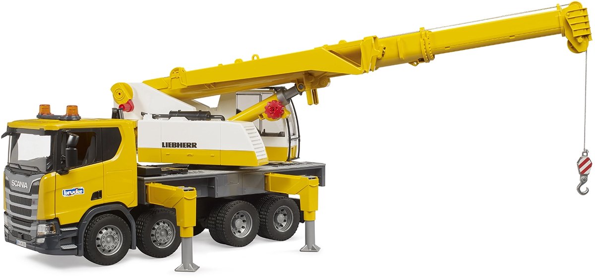 Bruder 3571 Vrachtwagen Scania 560R Liebherr kraan met truck — afbeelding 12