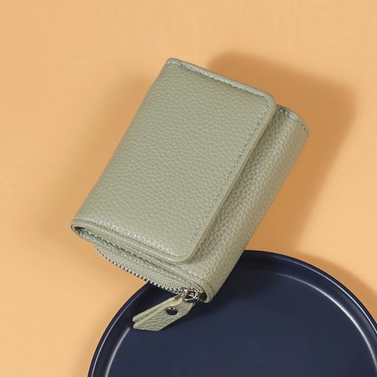 TANTOMI Portemonnee Dames Klein, Portemonnee Dames Klein van Kunstleer, Portemonnee met Meerdere Kaartvakken, Mini Portemonnee voor Creditcards, Geldbiljetten, Munten, Oudroze, Minimalistisch