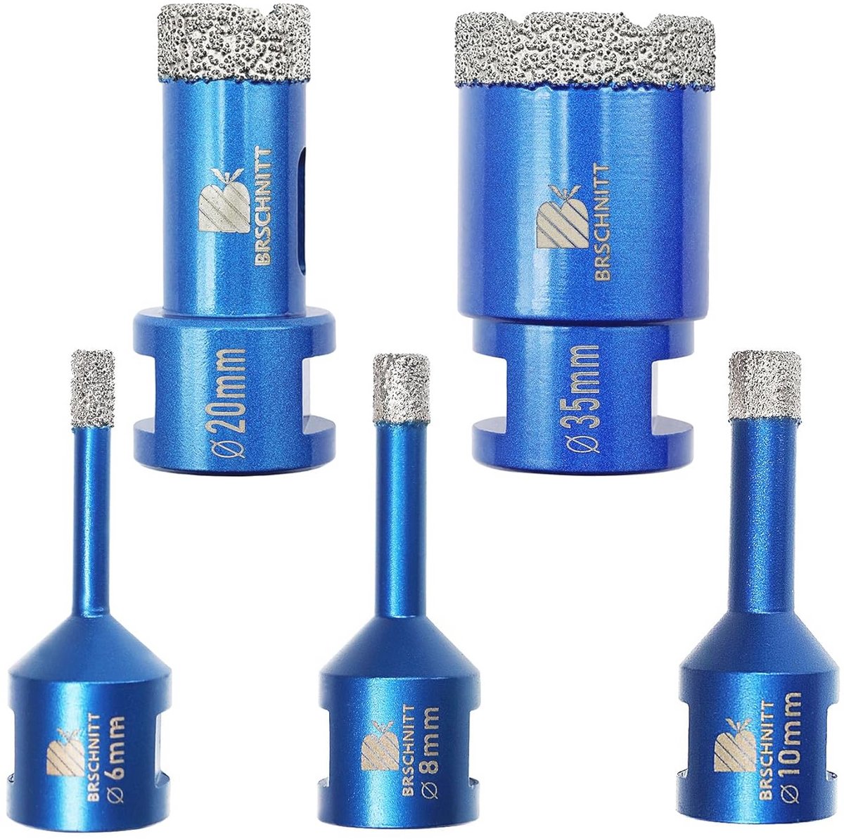 Diamant Core Boor Set voor Tegels en Natuursteen – 6-35mm Diamant Gatzaag