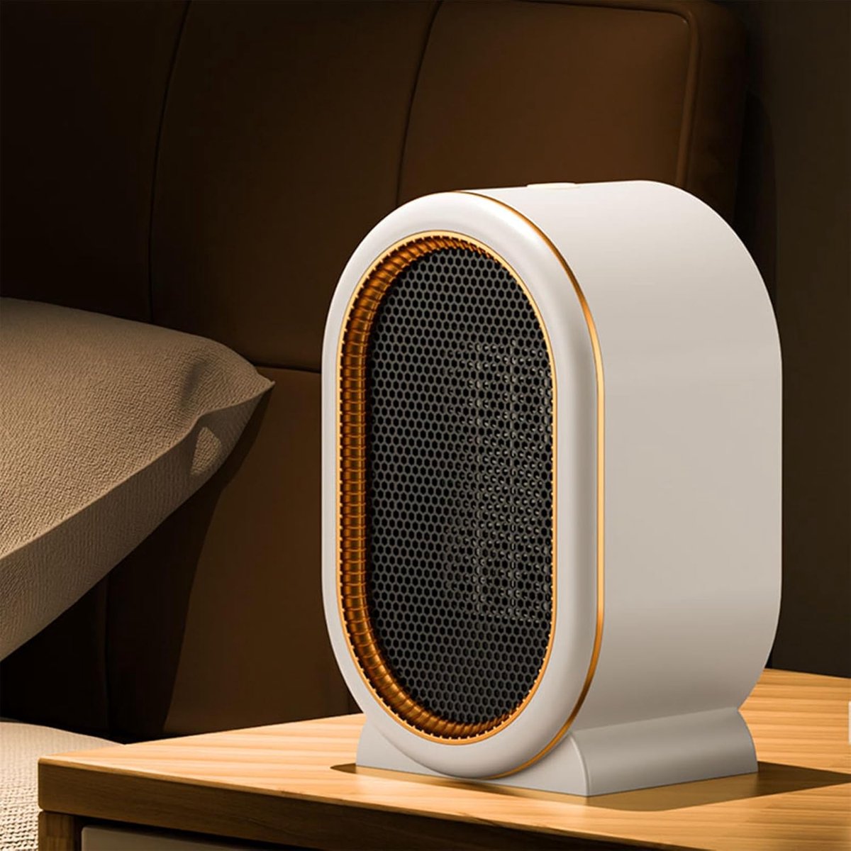 Elektrische kachel - Draagbare kachel - Ruimteverwarmer - Draagbare kantoorverwarming - Keramische ventilator met hoog rendement - Winterwarmte - Voor slaapkamer - Thuis - Bureau - Binnengebruik - Wit – foto 6
