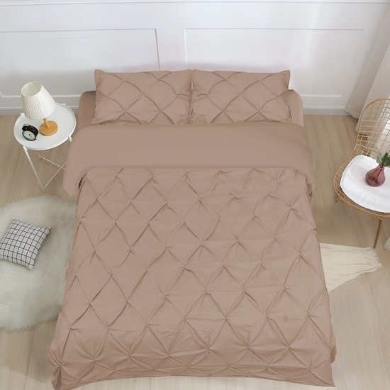 Beau Maison Dekbedovertrek Monte Carlo Taupe 200x200/220 cm + 2 kussenslopen — afbeelding 2
