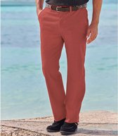 ATLAS FOR MEN - Terracotta regular chinobroek met stretch - Heren - Verkrijgbaar in grote maten - W42