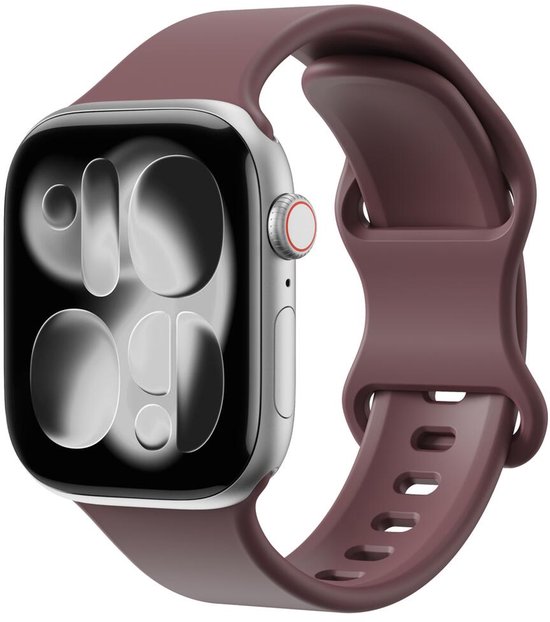 Bracelet en Siliconen SBG compatible avec Apple Watch SE | 40MM | Bracelet de montre Sport violet fumé