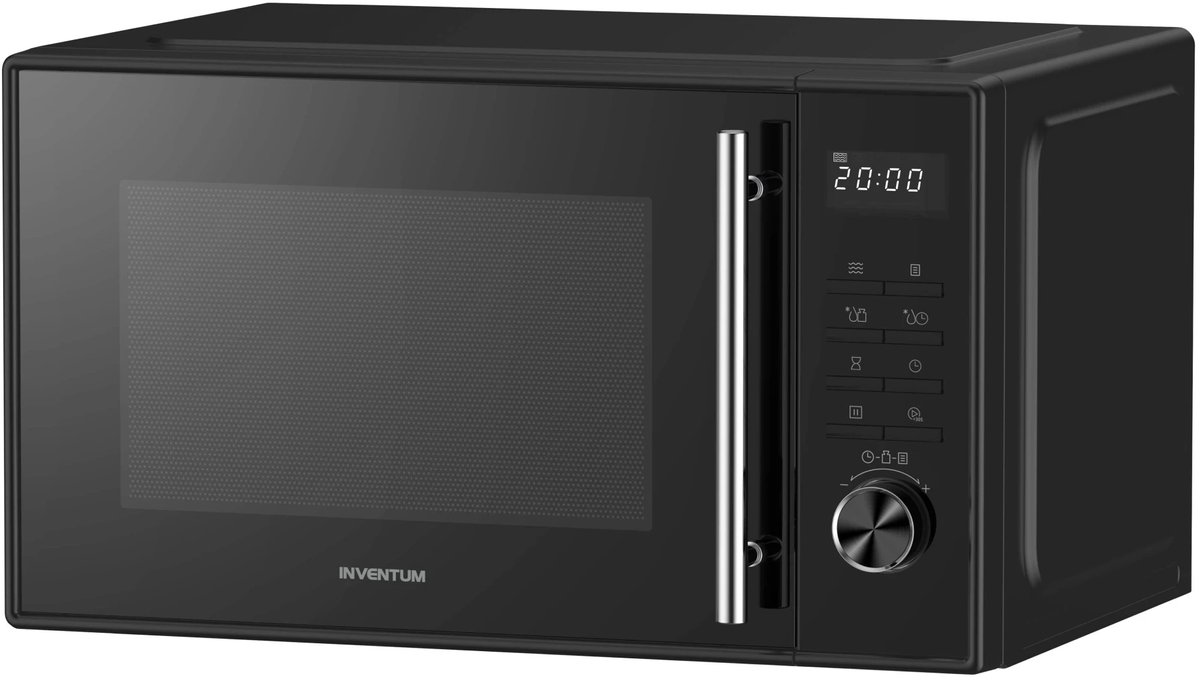 Inventum MN257SB Solo magnetron - 25L - 900W - 8 kookprogramma's - Display - Ontdooifunctie - Zwart — afbeelding 4