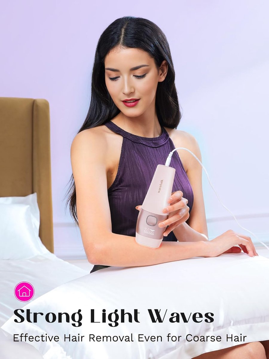 Laser Hair Removal - Laserontharing - Met Ijskoelsysteem Hoge Energie 9 - Energieniveaus - IPL-Apparaten Ontharing Voor Vrouwen En Mannen - Lichaam, Gezicht, Oksels, Benen - (Roze) thumbnail 2