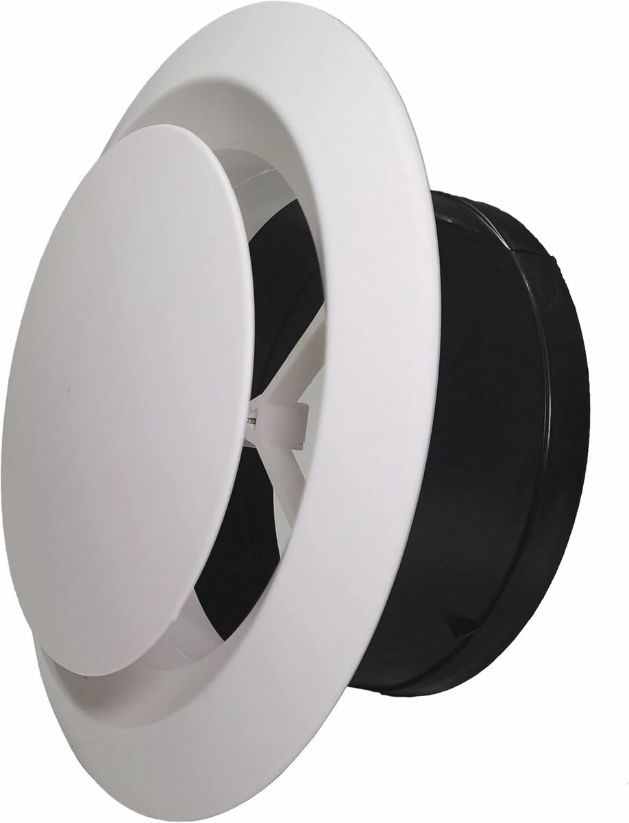 Rond ventilatierooster 75mm met insectenbescherming en weerbestendig ontwerp