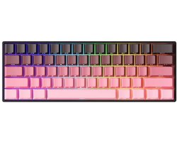 AKKO MONSGEEK FUN60 Max Shine - Through Black - Pink Gradient Hall Effect Magnetische Switch 8K Hz ARGB Draadloos Hotswap Mechanisch Gaming Toetsenbord