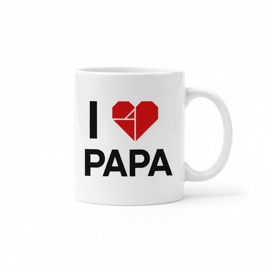 Cadeau I love papa kado koffiemok / beker voor verjaardag / Vaderdag