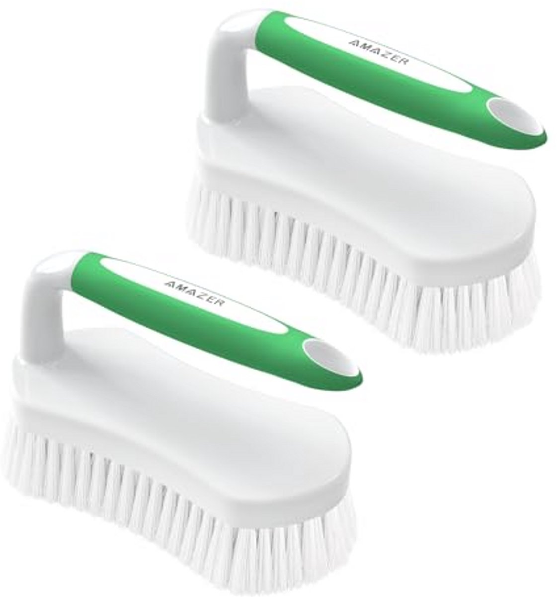 Schrobborstel voor het reinigen van douche, badkuip, gootsteen en vloer - 2-pack (groen)