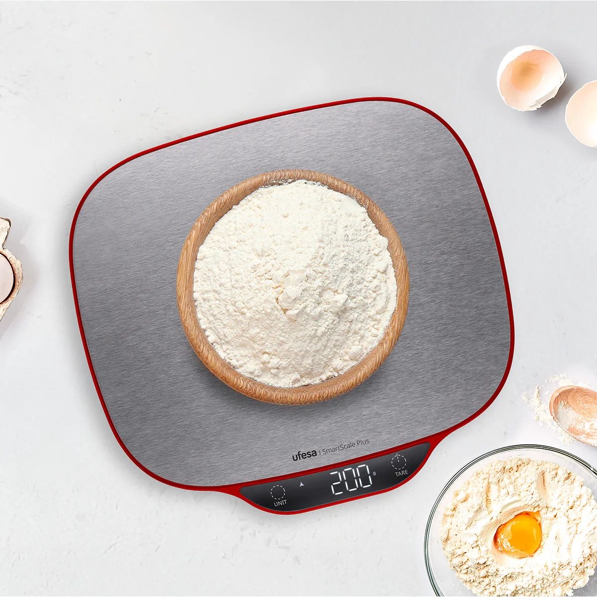 Ufesa SmartScale Plus - Keukenweegschaal - RVS - Tarrafunctie - 1 gram tot 15kg