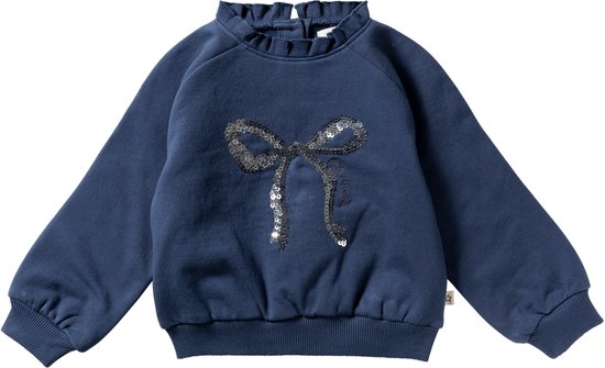 Pull col volant bleu 116