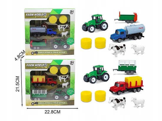 Cirmine RC tractor met afstandsbediening, met aanhanger en boerderijspeelgoed, tractorspeelgoed voor kinderen vanaf 3 jaar, met boerderijdieren en accessoires, cadeau voor jongens en meisjes Cirmine RC tractor met afstandsbediening, met aanhanger en boerderijspeelgoed, tractorspeelgoed voor kinderen vanaf 3 jaar, met boerderijdieren en accessoires, cadeau voor jongens en meisjes