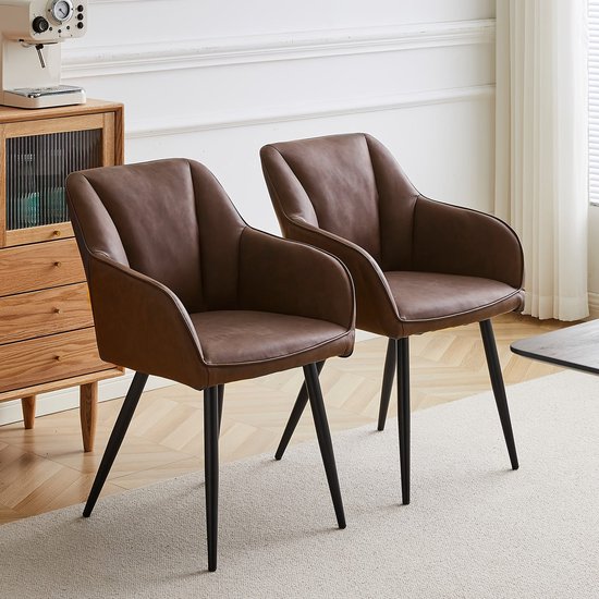 vidaXL Eetkamerstoelen 2 st stof wijnrood, dinerstoel, keukenstoel