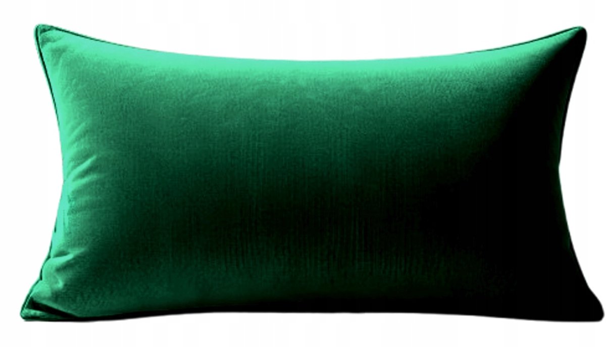 Decoratieve Kussenhoes 70x60 cm - Flesgroen Velours met Rits