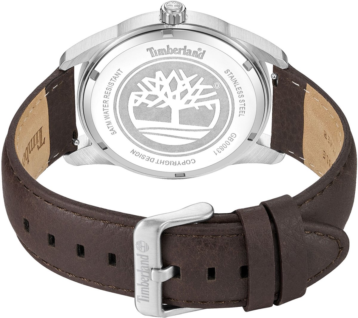 Datum horloge Birch Road Beige