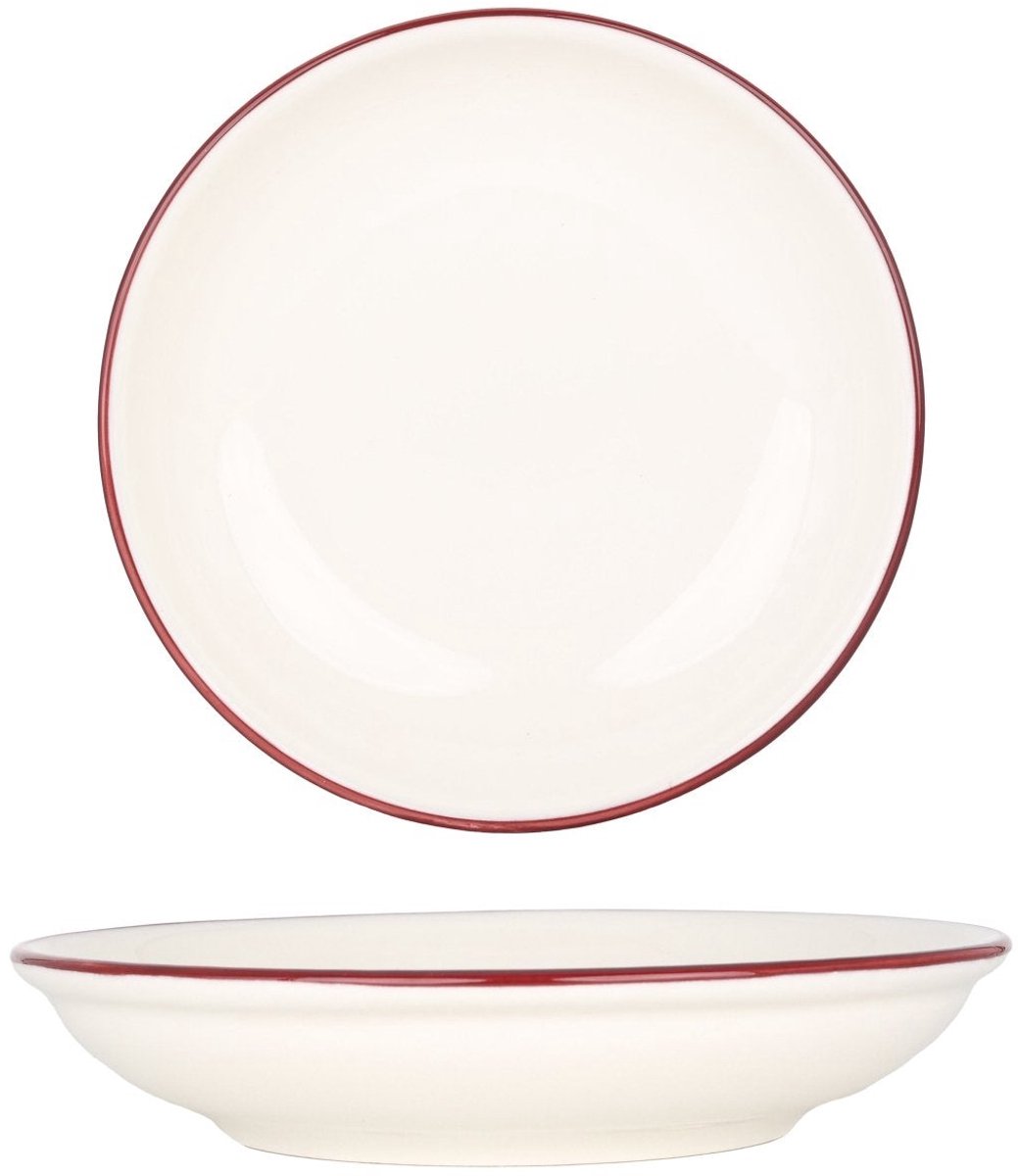 Bonna Serveerschaal - Linea Burgundy - Porselein - 20 cm (500cc) - set van 2