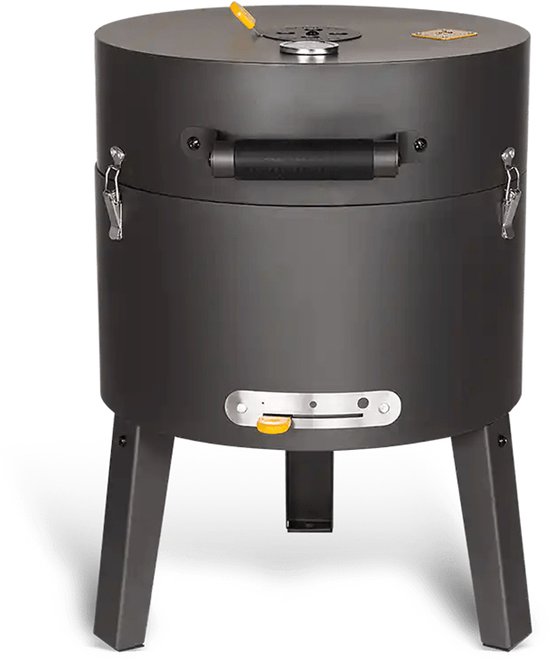Boretti - Tonello houtskoolbarbecue - BBQ - ø 37 cm - Zwart - draagbaar