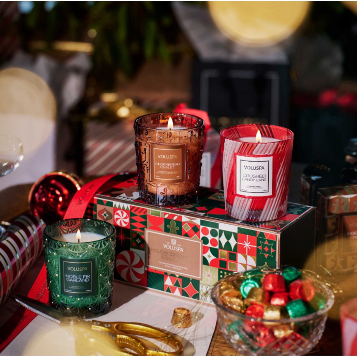 Voluspa Pakket Holiday Essentials Candle Trio