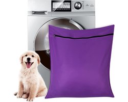 Waszak Voor Huisdieren Wasgoed - 65x70cm - Met Rits Voor Wasmachines - Vangt Dieren Haren Op - Paars
