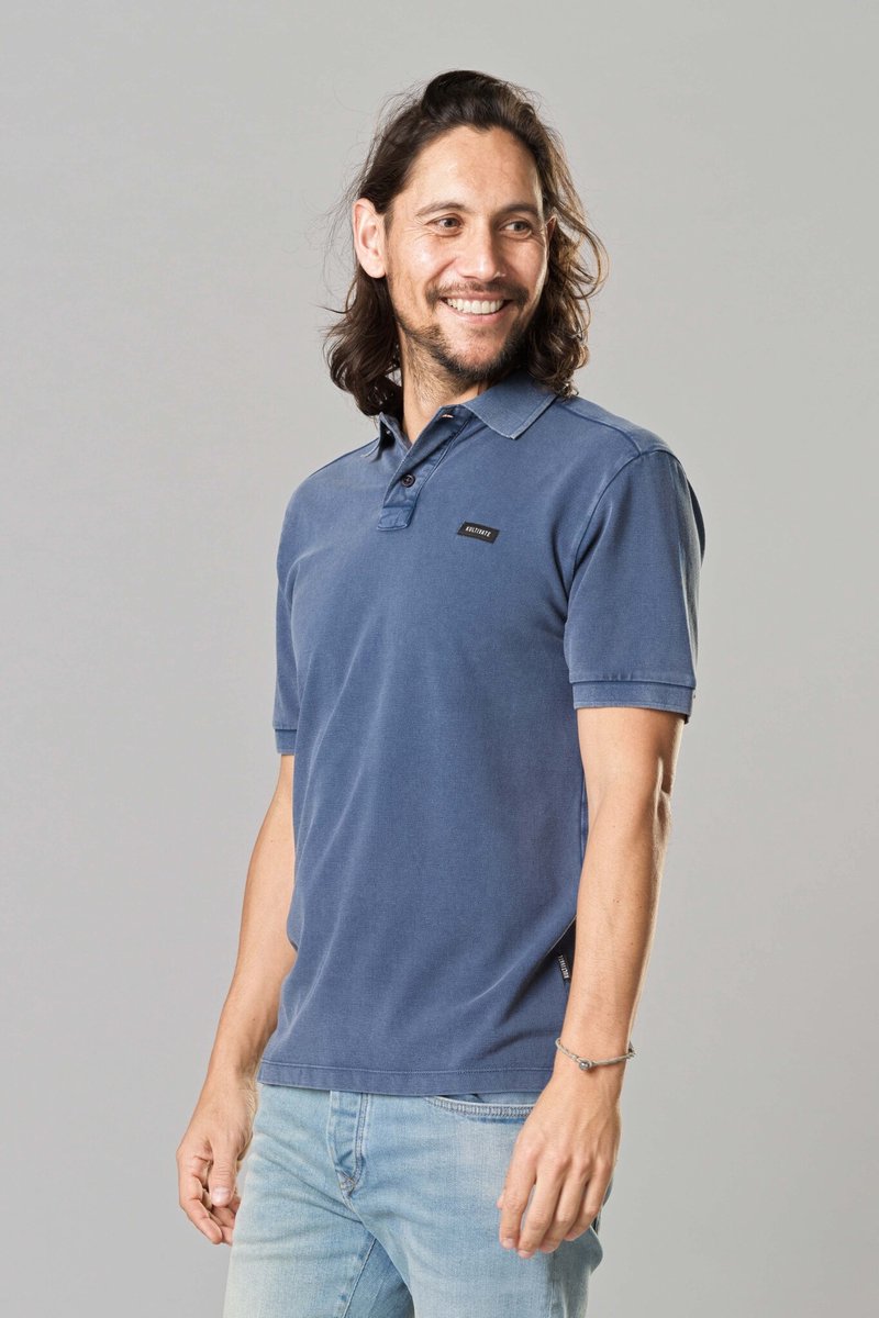 Kultivate Poloshirt Pl Leroy 2401020400 674 Dark Denim Mannen Maat - L
