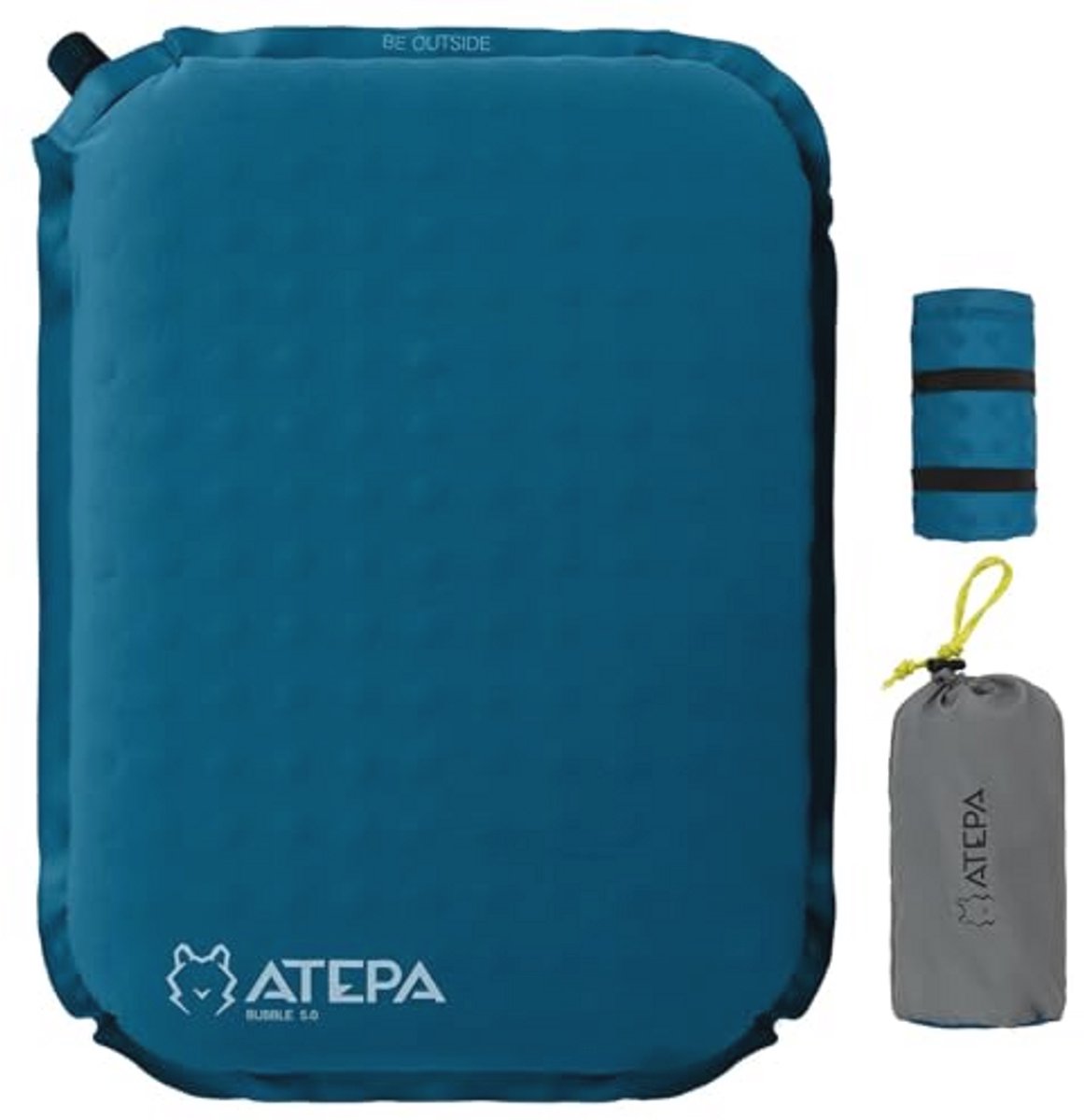 Opblaasbaar Zitkussen voor Outdoor en Camping - Lichtgewicht en Waterdicht Zelfopblazend Kussen