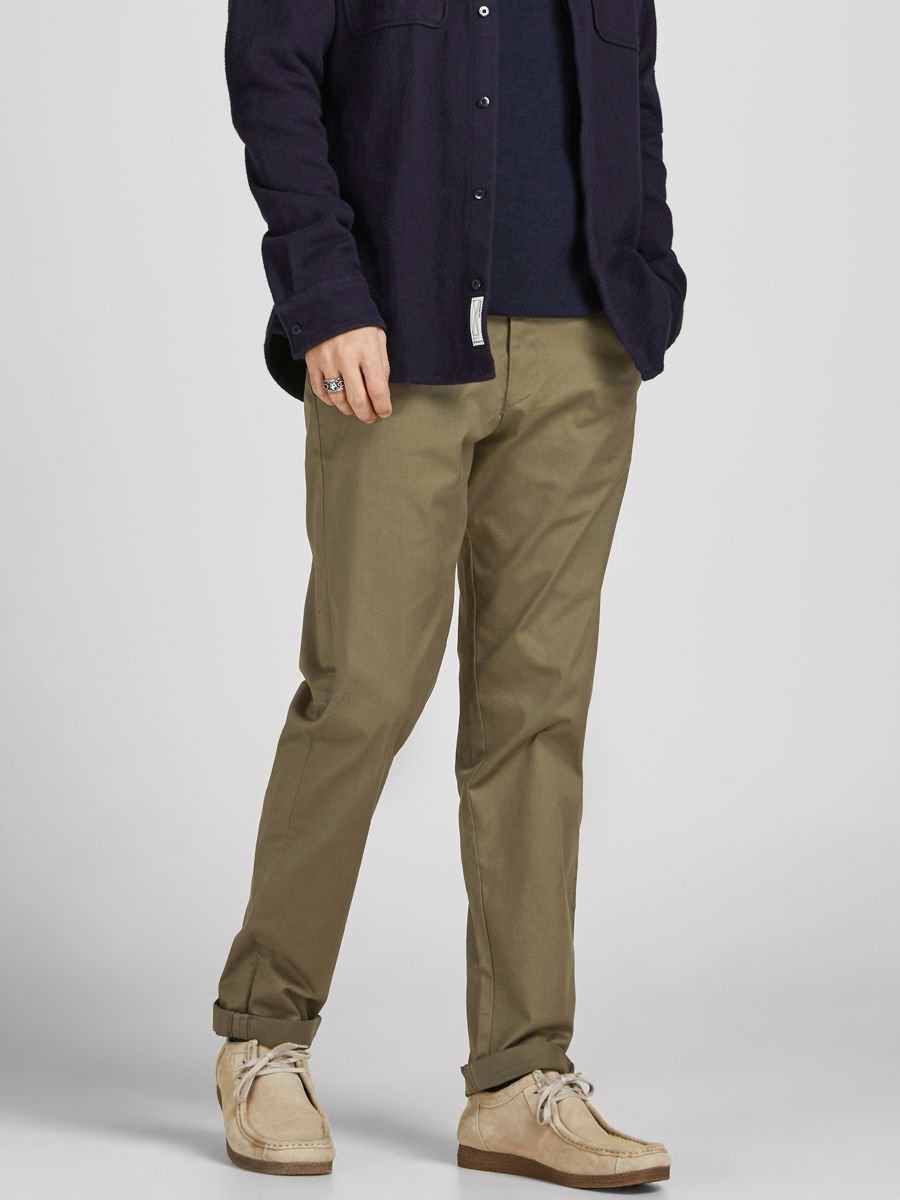 Jack & Jones - Broek - Maat 34/L34 - Mannen - OliVE NIGHT - katoen