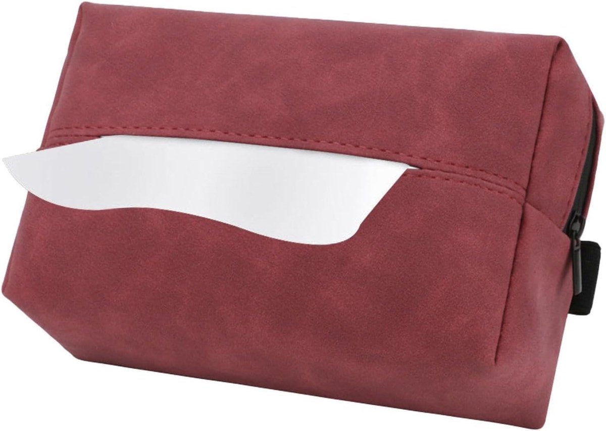 Provento - Auto Servet Houder voor Achterbank - Rood - Organisatie Tissue Box Houder - Masker Organizer Tas