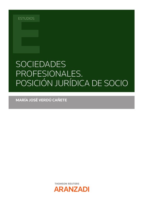Sociedades Profesionales. Posición jurídica de socio - cover