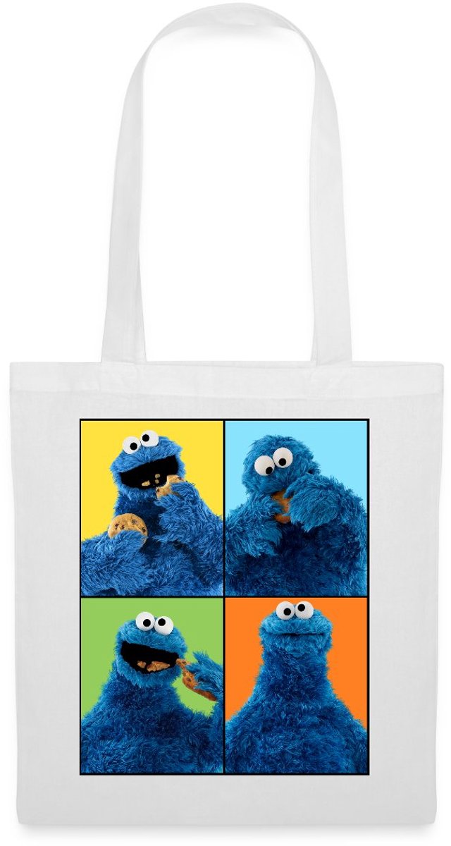Sesamstraat Koekiemonster Kunst Tas Van Stof Schoudertas