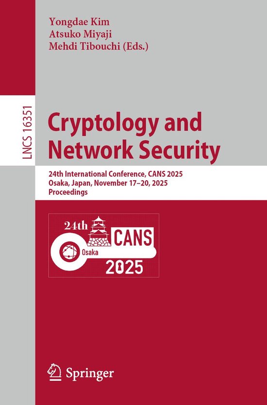 Springer Nature Proceedings Computer Science - Cryptology an ... - cover