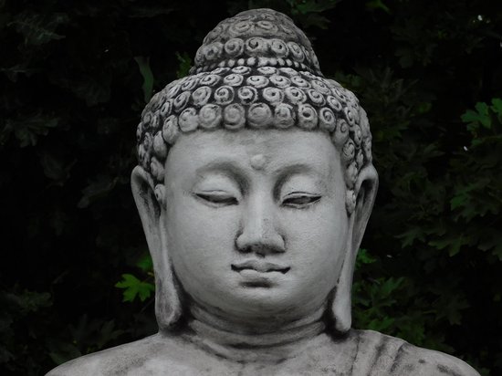 Statue de Bouddha XXL – 155 cm de Haut | Statue de Jardin en Pierre Massive