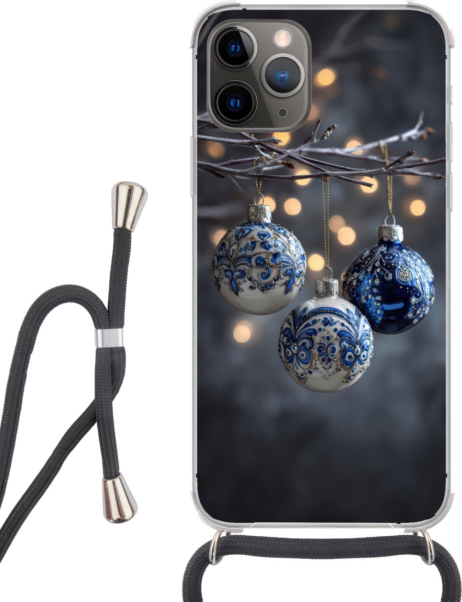 Kerstbal - Versierd - Blauw