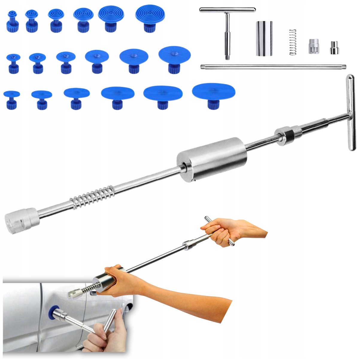 Autoschade Herstelset - T-Bar Moker & Trekker voor Deukreparatie