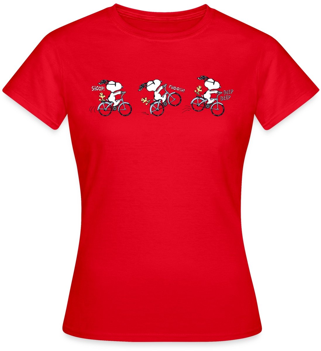 Peanuts Snoopy Fiets T-Shirt Dames