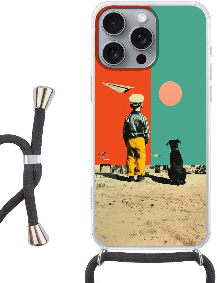 Retro - Jongen - Hond - Rood - Groen
