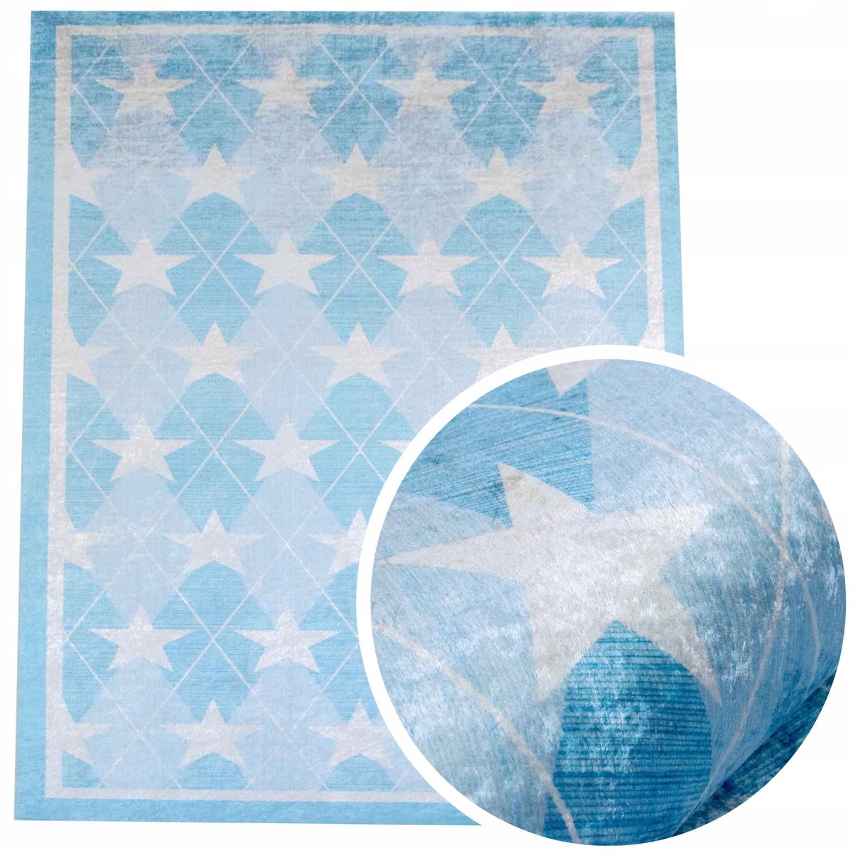 Antislip Kinderkleed Sterren LAZUR 160x230 cm - Zacht & Veilig