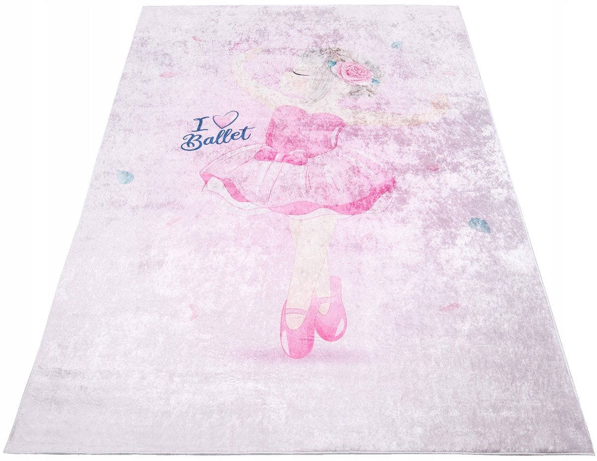 Kleed voor Kinderen 120x170cm - Balletdanseres met Roos