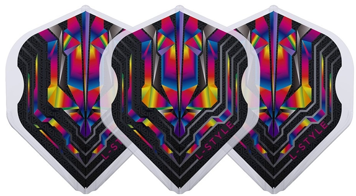 L-Style Champagne Flight EZ L1 Standard Origin Series Clear Rainbow - Dart Flights