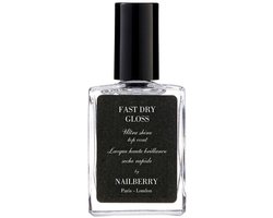 Nailberry Fast Dry Gloss - Sneldrogende Vegan Topcoat voor Hoge Glans - Beschermt tegen Verkleuringen - L'Oxygéné Ademend en Zuurstofdoorlatend - Zonder Schadelijke Chemicaliën - Halal Gecertificeerd