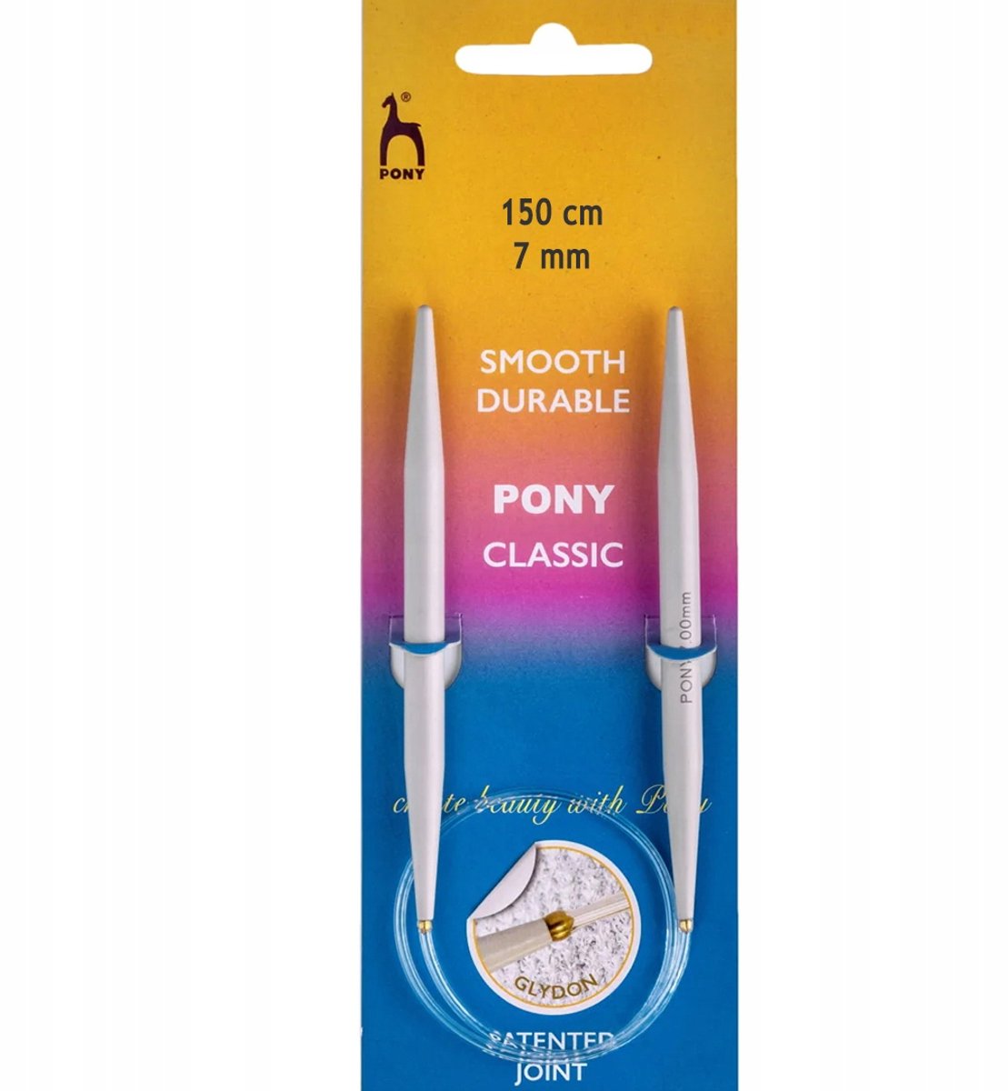 Pony Glydon Breinaalden 150 cm Teflon op Snoer 7 mm